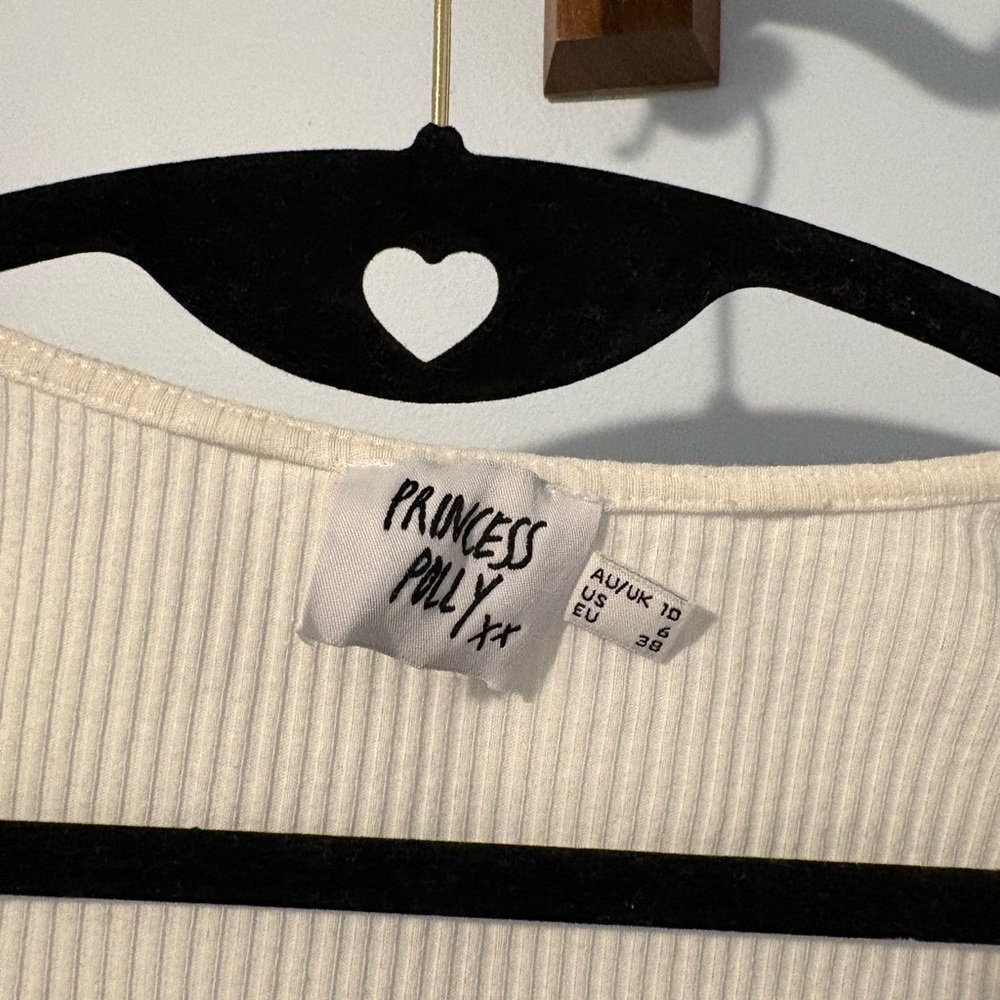 Princess Polly Ivory Ribbed Top - Picture 11 of 11
